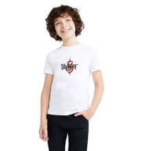 Qivi Slipknot Baskılı Unisex Çocuk Beyaz T-shirt