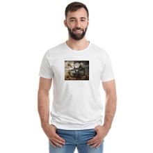 Qivi Stalker Alta Silik Yazı Baskılı Beyaz Erkek Örme T-shirt