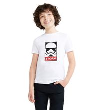 Qivi Storm Baskılı Unisex Çocuk Beyaz T-shirt