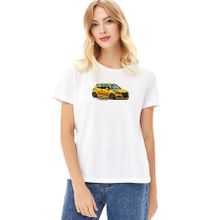 Qivi Suzuki Swift Baskılı Beyaz Örme Kadın T-shirt