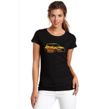 Qivi Suzuki Swift Baskılı Siyah Örme Kadın T-shirt