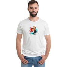 Qivi Tc Ulu Önder Mustafa Kemal Atatürk Baskılı Beyaz Erkek Örme T-shirt