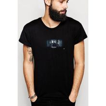 Qivi Teen Wolf Baskılı Siyah Erkek Örme T-shirt