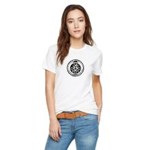 Qivi The 100 Sky Guards Baskılı Beyaz Örme Kadın T-shirt