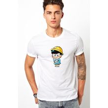 Qivi The Fish Child Baskılı Beyaz Erkek Örme T-shirt