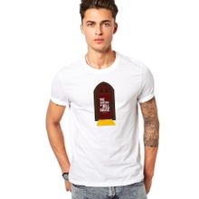 Qivi The Haunting Of Hill House Door Baskılı Beyaz Erkek Örme T-shirt