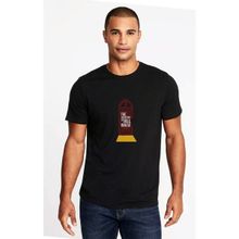 Qivi The Haunting Of Hill House Door Baskılı Siyah Erkek Örme T-shirt
