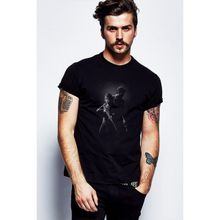 Qivi The Last Of Us Baskılı Siyah Erkek Örme T-shirt