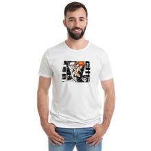 Qivi The One Anime Baskılı Beyaz Erkek Örme T-shirt