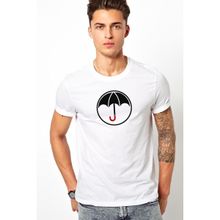 Qivi The Umbrella Academy Logo Baskılı Beyaz Erkek Örme T-shirt