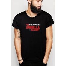 Qivi The Umbrella Academy Logo Yazı 2 Baskılı Siyah Erkek Örme T-shirt