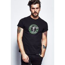 Qivi The Umbrella Academy Umbrella Coffee Baskılı Siyah Erkek Örme T-shirt
