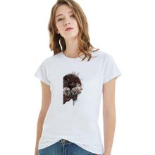 Qivi The Walking Dead Collection Baskılı Beyaz Örme Kadın T-shirt