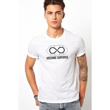 Qivi The100 Ascende Superius Baskılı Beyaz Erkek Örme T-shirt