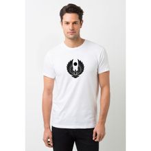 Qivi Trek Online Romulan Klingon Logo Baskılı Beyaz Erkek Örme T-shirt