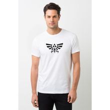 Qivi Triforce Nes Baskılı Beyaz Erkek Örme T-shirt