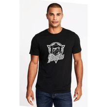 Qivi Troopers Baskılı Siyah Erkek Örme T-shirt