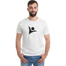 Qivi Tübitak Baskılı Beyaz Erkek Örme T-shirt
