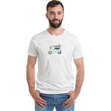 Qivi Tumblr Vespa Baskılı Beyaz Erkek Örme T-shirt