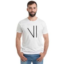 Qivi Türk Boyları Oguz Boylari Karkin Tamga Baskılı Beyaz Erkek Örme T-shirt