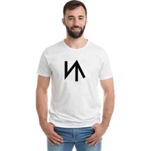 Qivi Türk Boyları Salur Baskılı Beyaz Erkek Örme T-shirt