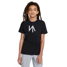Qivi Türk Boyları Salur Baskılı Unisex Çocuk Siyah T-shirt