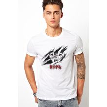 Qivi Türk Kurt Pençesi Baskılı Beyaz Erkek Örme T-shirt