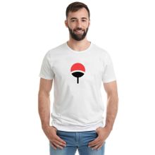 Qivi Uchiha Clan Baskılı Beyaz Erkek Örme T-shirt