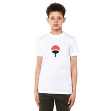 Qivi Uchiha Clan Baskılı Unisex Çocuk Beyaz T-shirt