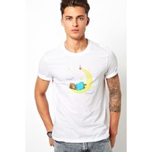Qivi Uyuyan Boz Ayı Teddy Bear Iyi Baskılı Beyaz Erkek Örme T-shirt