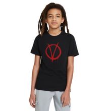 Qivi V For Vendetta Baskılı Unisex Çocuk Siyah T-shirt