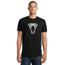 Qivi Viper School Splash Baskılı Siyah Erkek Örme T-shirt