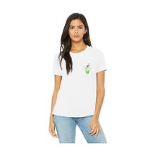 Qivi Watercolor Dragonfiy Baskılı Beyaz Kadın T-shirt