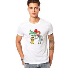 Qivi We All See And Morty Clown Baskılı Beyaz Erkek Örme T-shirt