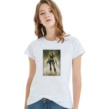 Qivi Women Metal Rock Music Müzik Baskılı Kadın Beyaz Örme T-shirt
