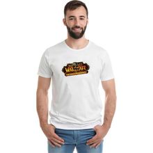 Qivi World Of Warcraft Cataclysm Baskılı Beyaz Erkek Örme T-shirt