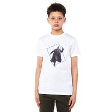 Qivi Yenilmez Yondu Galaxy Baskılı Unisex Çocuk Beyaz T-shirt