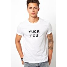 Qivi Yuck Fou Baskılı Beyaz Erkek Örme T-shirt