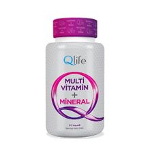 Qlife Multivitamin Mineral 30 Kapsül Vitamin
