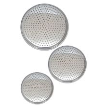 Qniay 20-22-24 cm Paslanmaz Çelik Pizza Pişirme Altlığı Lüx 3'lü Tepsi Seti
