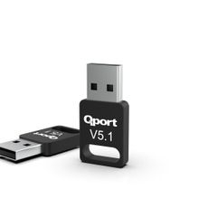 Qport Q-BLU5 Bluetooth 5.1 10 mt Mesafeli 3 Mbps Veri Aktarım Hızı Ağ Adaptörü