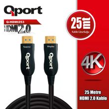 Qport Q-HDMI253 25 mt 2.0 V Altın Uçlu HDMI Kablo