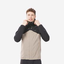 Quechua MH100 Bej Siyah Erkek Outdoor Yağmurluk