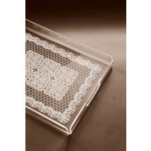 Queen Bee İstanbul QB362600 36x26 CM Dantel Desenli Pleksi Tepsi
