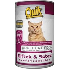 Quik 415 gr Biftek Ve Sebzeli Kedi Konservesi
