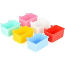 Quik 5.5x3.5x2.5 cm Karışık Renkli Renkli Plastik Kuş Yemliği