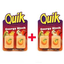 Quik Kuşlar İçin Portakallı İyotlu 2'li Enerji Bloğu Gaga Taşı