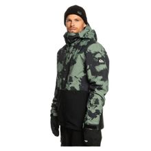 Quiksilver EQYTJ03403-GNB2 Yeşil Mission Printed Block Erkek Snowboard Kayak Montu