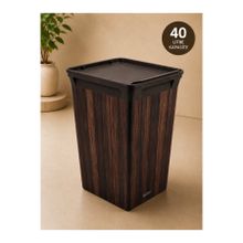 Qutu Trashbin Darkwood 40 L Plastik Çöp Kovası