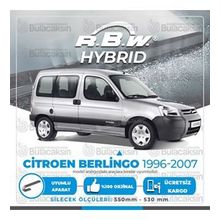R.B.W Citroen Berlingo Ön 1996-2007 Hibrit Silecek Takımı